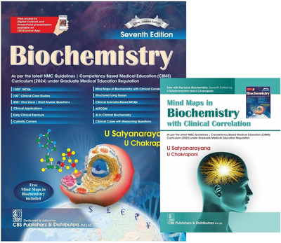 Biochemistry, 7th Silver Jubilee Edition | As per the latest NMC Guidelines | Free Mind Maps in Biochemistry with Clinical Correlation(Paperback, U Satyanarayana, U Chakrapani)