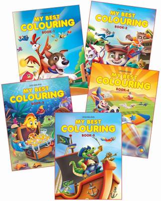 Best Colouring - Pack  - 5 Titles | My Best Colouring Books for Kids Age 2-6 | Five Colourful Books with 32 Pages Each | Perfect for Crayons, Pencil Colours & Sketch Pens to Develop Early Creative Skills & Hand-Eye Coordination(English, Paperback, unknown)