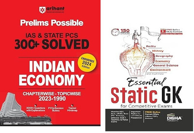 Arihant Prelims Possible IAS and State PCS Examinations 300+ Solved Chapterwise Topicwise (1990-2023) Indian Economy | 3000+ Questions With Explanations | PYQs With Static GK for Competitive Exams |General Knowledge(Paperback, Shruti sharma)