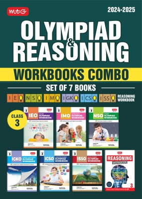MTG NSO-IMO-IEO-NCO-IGKO-ISSO Olympiad Workbook and Reasoning Book Combo Class 3 (Set of 7 Books) | MCQs, Previous Years Paper & Achievers Section - SOF Olympiad Preparation Books For 2024-25 Exam(Paperback, MTG Editorial Board)