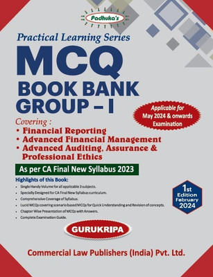 Practical Learning Series MCQ Book Bank Group-I As per CA Final New Syllabus 2023(Paperback, Commercial's)