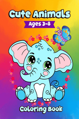 Cute Animals Coloring Book  - 100 scenes from the lives of cute animals and birds on land and in water, suitable for girls and boys, aged 3 to 8 years(English, Paperback, Vera Nichita)