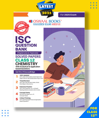 Isc Question Bank Solved Papers_class 12_chemistry_for Exam 2024-25(English, Paperback, Jain P.)