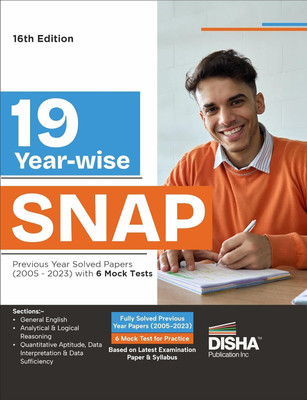 19 Year-Wise Snap Previous Year Solved Papers (2005 - 2023) with 5 Mock Tests- Pyqs Question Bank - Quantitative Aptitude, Verbal Ability, Reading Comprehension & Reasoning(English, Paperback, unknown) 19 Year-Wise Snap Previous Year Solved Papers (2005 - 2023) with 5 Mock Tests- Pyqs Question Bank - Quantitative Aptitude, Verbal Ability, Reading Comprehension & Reasoning(English, Paperback, unknown)