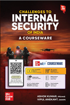 Challenges to Internal Security of India Courseware (English) for UPSC CSE 2025-26 by Ashok Kumar (IPS Retd.) & Vipul Anekant (DANIPS) | 7th Edition | 20+ Online Conceptual Videos | 60+ Upsc Main Practice Questions | Full Colour ebook | Chapterwise PYQs (2013-2024) | Model Answers (2023-2024 PYQs) |