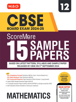 MTG CBSE Class 12 ScoreMore 15 Sample Papers Mathematics Book For 2025 Board Exam | Detailed Solutions of Each Chapter | Based on Latest CBSE Pattern & Syllabus(English, Paperback, MTG Editorial Board)