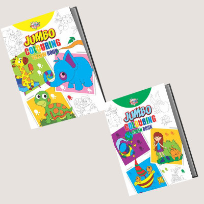 Jumbo Colouring Book for Kids : Green|Yellow (Best Gift to Children for Painting and Colouring)(Paperback, Priyanka Verma)