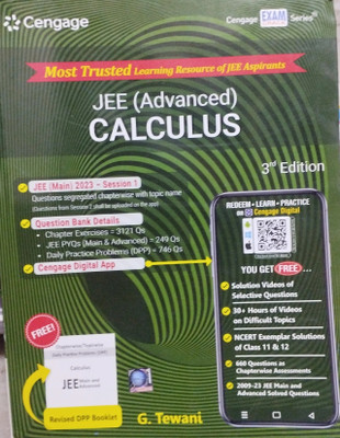 Cengage JEE advanced calculus 3rd edition without worksheets(Paperback, G. Tewani)