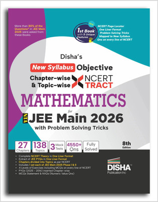 Disha's New Syllabus Objective NCERT Xtract Mathematics with Problem Solving Tricks for NTA JEE Main 9th Edition | BITSAT, VITEEE & KCET | Tips on your Fingertips, Previous Year Question Bank PYQs(Paperback, Disha Experts)