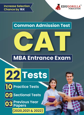 CAT : MBA Entrance Exam (Common Admission Test)  - 2024 | 10 Practice Tests, 9 Sectional Tests and 3 Previous Year Papers (1100 Solved Questions) with Free Access to Online Tests(English, Paperback, Edugorilla Prep Experts)