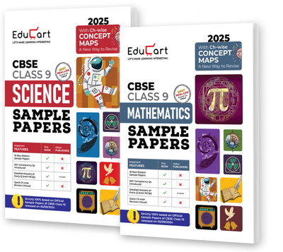 Educart CBSE Sample Question Papers Class 9 Science & Maths Standard (Set of 2 Books) For 2025 Exam  - Class 9 Sample Paper 2025(Paperback, Digraj Singh Rajput, Mansi Sharma, Educart)