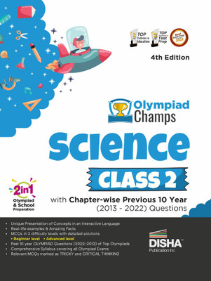 Olympiad Champs Science Class 2 with Chapter-Wise Previous 10 Year (2013 - 2022) Questions Complete Prep Guide with Theory, Pyqs, Past & Practice Exercise(English, Paperback, Disha Experts)