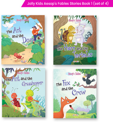 Jolly Kids Aesop’s Fables English Short Stories Book 1 Set of 4 for Little Children| Ages 3 – 6 Years| Moral Stories(Paperback, Jolly Kids)