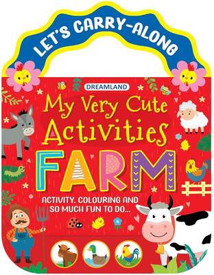 Farm- Let's Carry-Along Activity, Colouring Book for Kids Age 3 -8 years (My Very Cute Activities Series)  - | Fun Farm-Themed Colouring, Puzzles, Mazes, Dot-to-Dot, Word Searches & Creative Learning(Paperback, Dreamland Publications)