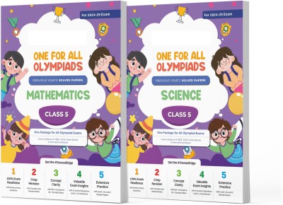 Oswaal One For All Olympiad Previous Years' Solved Papers Class 5 (Set of 2 Books) Maths & Science for 2024-25 Exam(Product Bundle, Oswaal Editorial Board)