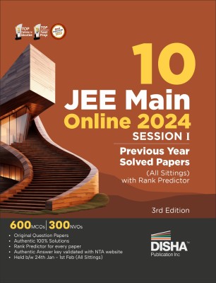 12 Jee Main Online 2024 Session I Previous Year Solved Papers (All Sittings) with Rank Predictor| Pyqs for Physics, Chemistry & Mathematics(English, Paperback, unknown)