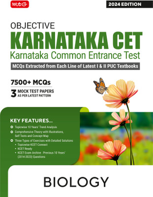 Objective Karnataka CET Biology Book For 2024 KCET Exam | Topic-wise Connect with Previous 10 Years Solved Question Papers & 7500+ MCQs(Paperback, MTG Editorial Board)