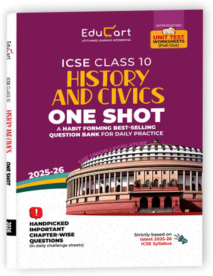 Educart ICSE Class 10 One-shot Question Bank 2026 History & Civics (strictly for 2025-26 boards)(Paperback, Sir Tarun Rupani, Educart)