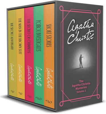Agatha Christie Mysteries 5 Books Collection Set-Volume -2 (Short Stories,Poirot Investigates,The Secret of Chimeys,The Man In the Brown Suit,The Secret Adversary)(Paperback, Agatha Christie, Wilco International LLP) Agatha Christie Mysteries 5 Books Collection Set-Volume -2 (Short Stories,Poirot Investigates,The Secret of Chimeys,The Man In the Brown Suit,The Secret Adversary)(Paperback, Agatha Christie, Wilco International LLP)