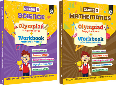 PW Olympiad Plus Workbook For Class 5 Maths and Science Prepguide, PYQs Combo of 2(Paperback, PW)