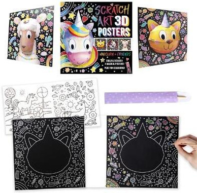 Scratch Art 3D Posters: Unicorn & Friends(English, Paperback, Igloo Books Ltd)