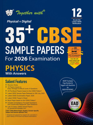 Together with 35+ CBSE Sample Papers Class 12 Physics for 2026 Board Exam | EAD series in Physical + Digital edition includes Solved & unsolved Papers with CBQs & Topper’s Answer Sheet(Paperback, Rachna Sagar)