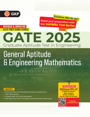 GKP GATE 2025 : General Aptitude & Engineering Mathematics - Guide | GATE Solved Papers from 2022-24(Paperback, G.K. Publications (P) Ltd.)