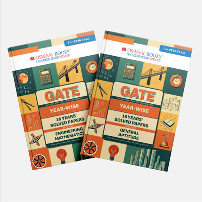 Oswaal GATE 16 Years' Solved Papers Year-wise 2010 to 2025 (Set of 2 Books) | General Aptitude & Engineering Mathematics | For 2026 Exam(Product Bundle, Oswaal Editorial Board)