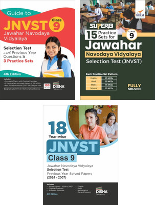 Combo (set of 3 Books) Study Package for JNVST Class 9 Jawahar Navodaya Vidyalaya Selection Test - Guide + Previous Year Solved Papers + Practice Sets 4th Edition(Paperback, Disha Experts) Combo (set of 3 Books) Study Package for JNVST Class 9 Jawahar Navodaya Vidyalaya Selection Test - Guide + Previous Year Solved Papers + Practice Sets 4th Edition(Paperback, Disha Experts)