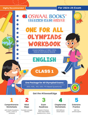 Oswaal One for All Olympiad Workbook Class 1 English(English, Paperback, unknown)