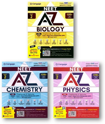 Cengage - NEET A to Z - Physics, Chemistry & Biology Part-2's PCB Combo (Set of 3 Books ) With FREE MCQs for 2025 Exams New Edition 2025(Paperback, Cengage Neet Expeart Team)