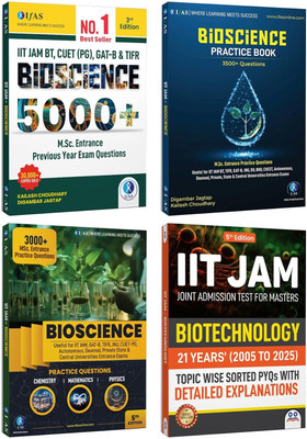 IIT JAM Biotechnology Books  - 2026 [Set of 4 Books] PYQ & Practice Question Bank | 10000+ Topic-Wise Questions for JAM BT, TIFR, GAT-B, CUET PG & MSc Bioscience Entrances |IIT JAM Biotechnology Previous Year Solved Papers (2005–2025) + Practice Book Combo | Bestselling IIT JAM BT | Two Brothers Pub