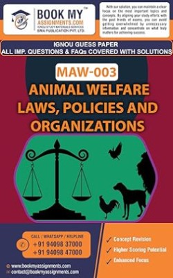 MAW-003: Animal
Welfare Laws, Policies
and Organizations(Paperback, P.V.K.Sasidh)