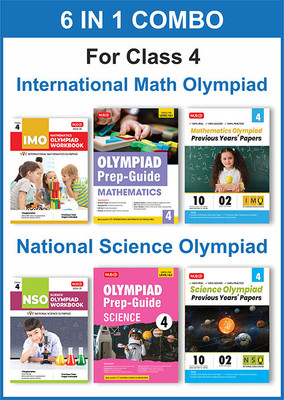 MTG Class-4 (Mathematics & Science) IMO-NSO Olympiad Workbook, Prep-Guide & Previous Years Papers (PYQs) with Mock Test Paper - SOF Olympiad Books For 2024-25 Exam (Set of 6 Books)(Paperback, MTG Editorial Board)