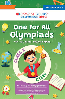 One for All Olympiads Previous Years' Solved Papers Class 2 cyber For 2025 Exam(Paperback, Oswaal Editorial Board)