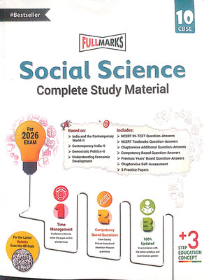 Full Marks Class 10 Social Science Guide Complete Study Material Based On NEP/CBSE Syllabus(Paperback, Full Marks Pvt Ltd)
