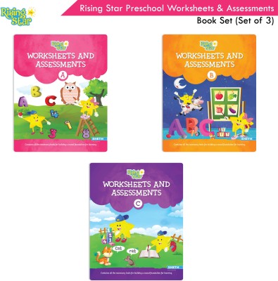 Rising Star Preschool Fun Learning Worksheets And Assessment Books Set of 3|Ages 3-6 Years(Paperback, Rising Star)