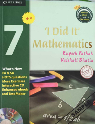 NEW I DID IT MATHEMATICS CLASS 7(kolkata, CAMBRIDGE UNIVERSITY)