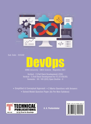 DevOps for BE Anna University R21CBCS (V,VI,VII,VIII (Vertical II - CSE / IT / AI&DS - CCS342)) & (VII/VIII - ECE/Open Elective-II)(Paperback, A. A. OUNTAMBEKAR)