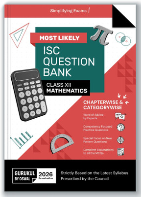 Isc Most Likely Question Bank for Class XII 2026 Examination : Mathematics (Edition1st)(English, Hardcover, unknown)