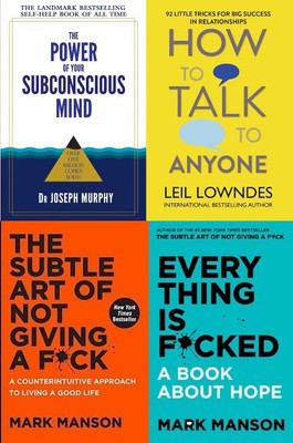 Everything Is F*cked + The Subtle Art Of Not Giving A F*ck + How To Talk To Anyone + The Power of Your Subconscious Mind - Combo Of 4 Books(Paperback, Mark Manson, Dr. Joseph Murphy, Leil Lowndes)