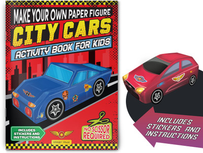Make your own Paper Figure - City Cars (Activity Book for kids)(Paperback, Wonder House Books)