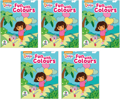 Dora the Explorer Colouring Books | Fun with Colours | Set of 5 Books(Paperback, Pinwheel Books)