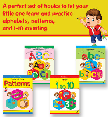 WRITE AND PRACTICE CAPITAL LETTERS, SMALL LETTERS, PATTERNS AND NUMBERS 1 TO 10.(English, Paperback, RUPA RUPA)