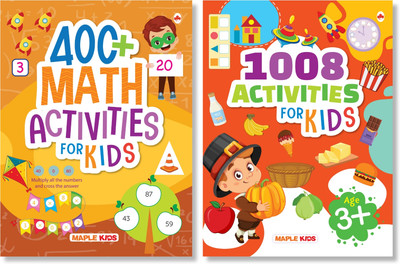 1008 Brain Activities, 400 Plus Maths (Set of 2 Books)(English, Paperback, unknown)