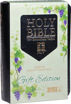 English NIV Bible Slimline Pocket Gift Edition PU BLACK (NAP)(Imitation Leather, The Bible Society of India)