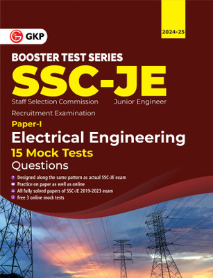 GKP SSC 2024 : Booster Test Series - JE Paper I - Electrical Engineering - 15 Mock Tests (includes 2019-2023 papers)(Paperback, G.K. Publications (P) Ltd.)