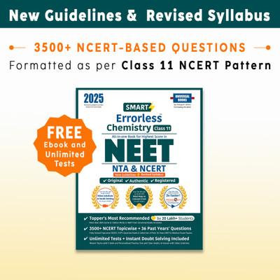 Smart Errorless Chemistry NEET Class 11 (2025) - NCERT Based | 3500+ NCERT & New Pattern Questions | 36 Past Years Papers | Revised Syllabus | Free E-Book, Unlimited Test - Universal Books(Paperback, Universal book)