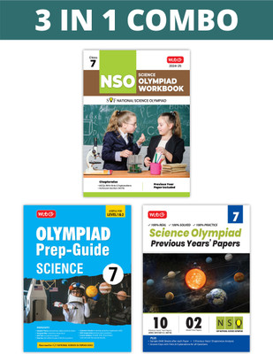 MTG National Science Olympiad (NSO) Workbook, Prep-Guide & Previous Years Papers (PYQs) with Mock Test Paper Class 7 - SOF Olympiad Books For 2024-25 Exam (Set of 3 Books)(Paperback, MTG Editorial Board) MTG National Science Olympiad (NSO) Workbook, Prep-Guide & Previous Years Papers (PYQs) with Mock Test Paper Class 7 - SOF Olympiad Books For 2024-25 Exam (Set of 3 Books)(Paperback, MTG Editorial Board)