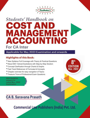 Commercial CA Inter Padhuka Students Handbook on Cost and Management Accounting For New Syllabus By B. Saravana Prasath Applicable for May 2023 Exam(PAPPERBACK, B. Saravana Prasath Applicable for May 2023 Exam) Commercial CA Inter Padhuka Students Handbook on Cost and Management Accounting For New Syllabus By B. Saravana Prasath Applicable for May 2023 Exam(PAPPERBACK, B. Saravana Prasath Applicable for May 2023 Exam)